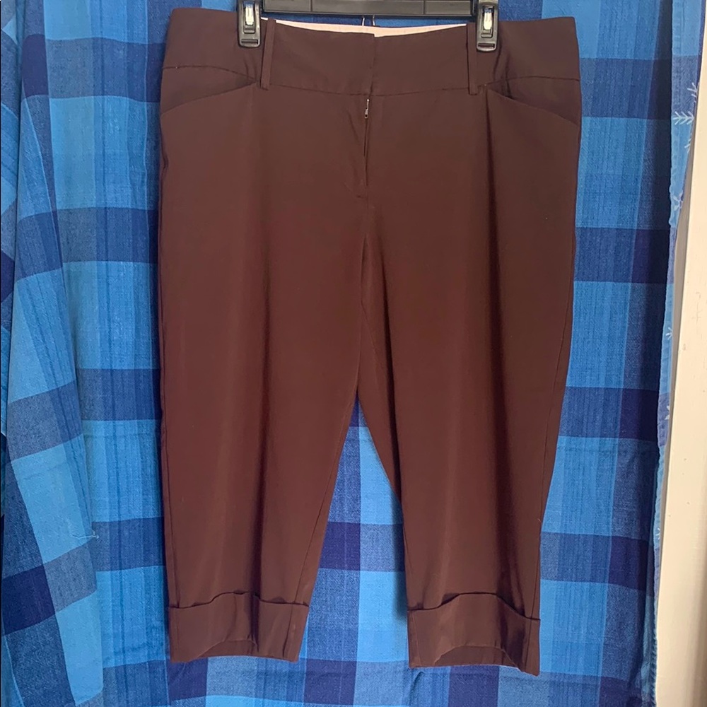 Worthington Brown Cuffed Dress Capris